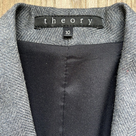 NWOT Theory 3/4 Sleeve Two Button Wool Blazer - Picture 2 of 8
